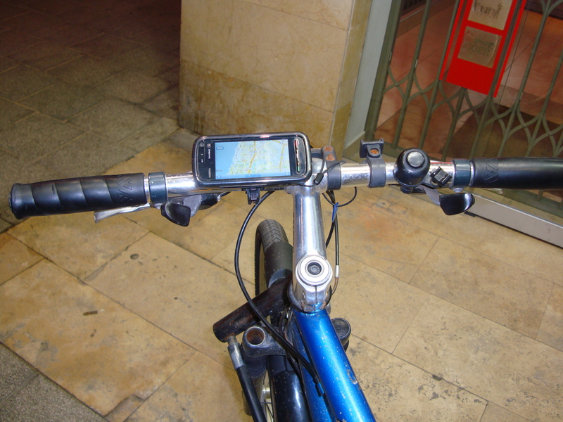 MGMaps on my phone, on my bike